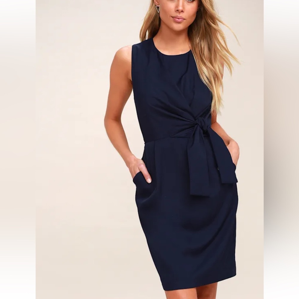 Navy Blue Sleeveless Dress